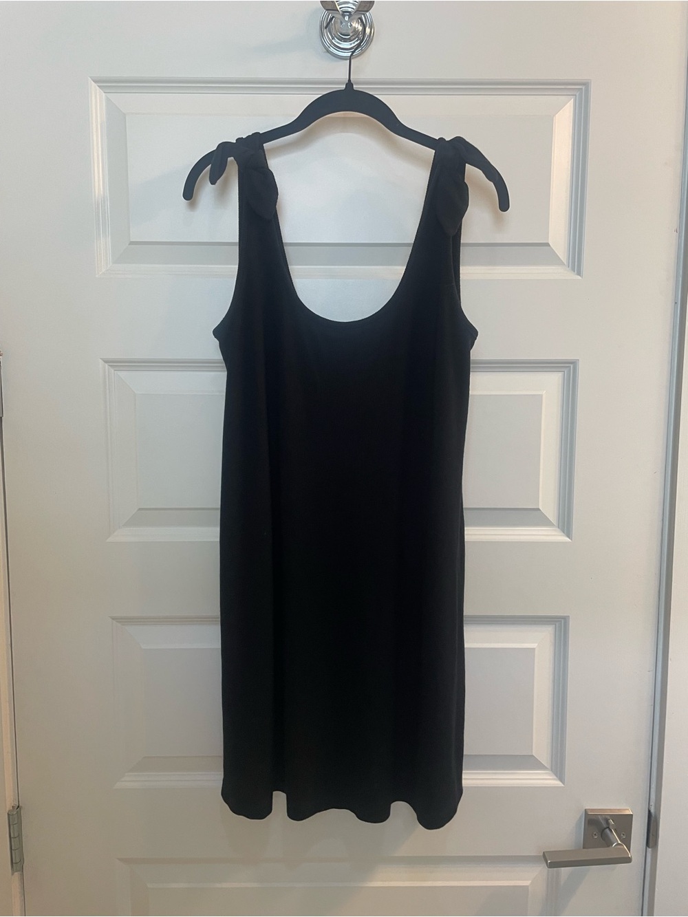Marine Layer Black Tie-Shoulder Tank Dress, M